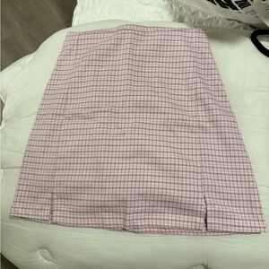 Pink Checkered Women's Skirt